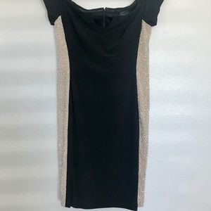 Xscape Black Rhinestone Illusion Gown